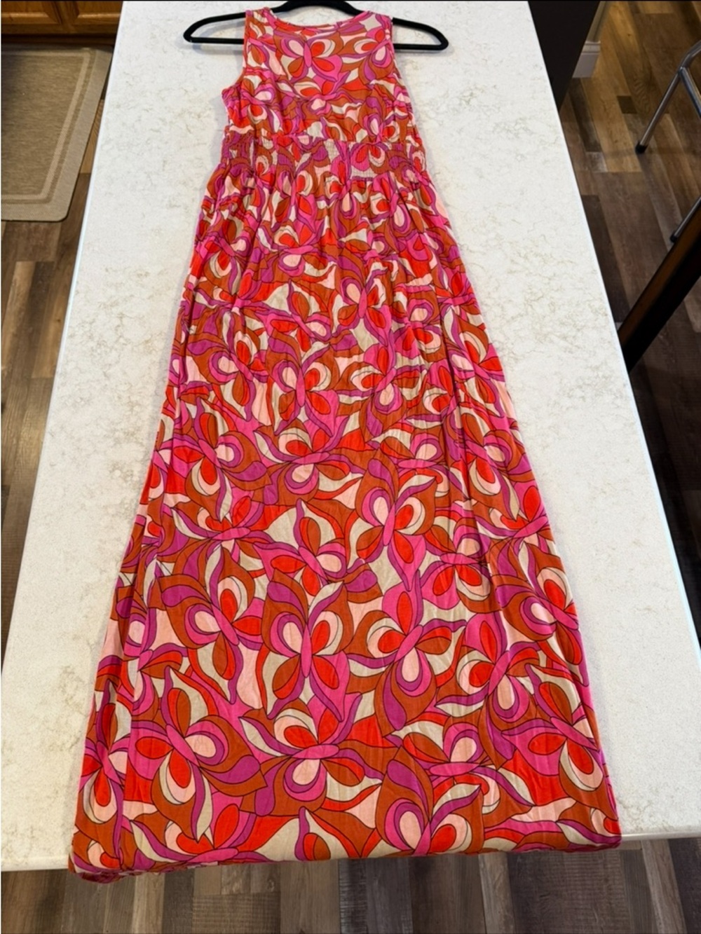 VENUS Pink Orange Floral Print Maxi Sundress - Picture 4 of 7
